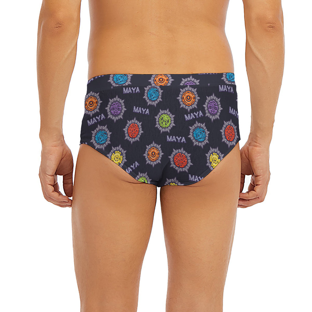 Colorful Maya Pattern Print Men's Briefs