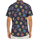 Colorful Maya Pattern Print Men's Deep V-Neck Shirt