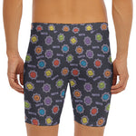 Colorful Maya Pattern Print Men's Long Boxer Briefs