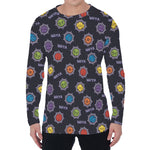 Colorful Maya Pattern Print Men's Long Sleeve T-Shirt