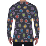 Colorful Maya Pattern Print Men's Long Sleeve T-Shirt