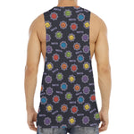 Colorful Maya Pattern Print Men's Muscle Tank Top