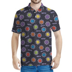 Colorful Maya Pattern Print Men's Polo Shirt
