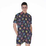 Colorful Maya Pattern Print Men's Rompers