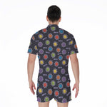 Colorful Maya Pattern Print Men's Rompers