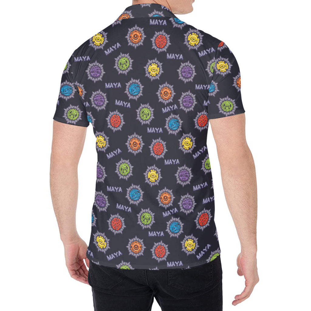 Colorful Maya Pattern Print Men's Shirt