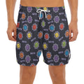 Colorful Maya Pattern Print Men's Split Running Shorts