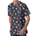 Colorful Maya Pattern Print Men's Velvet T-Shirt