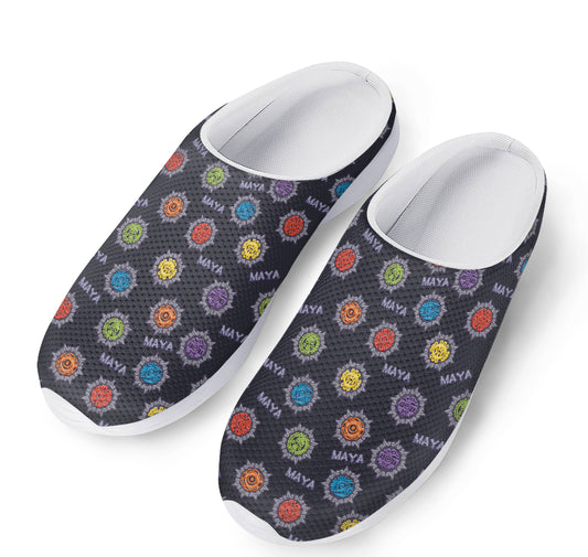 Colorful Maya Pattern Print Mesh Casual Shoes