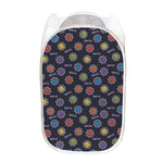 Colorful Maya Pattern Print Mesh Laundry Hamper
