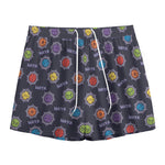 Colorful Maya Pattern Print Mesh Shorts
