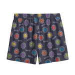 Colorful Maya Pattern Print Mesh Shorts