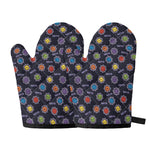 Colorful Maya Pattern Print Oven Mitts