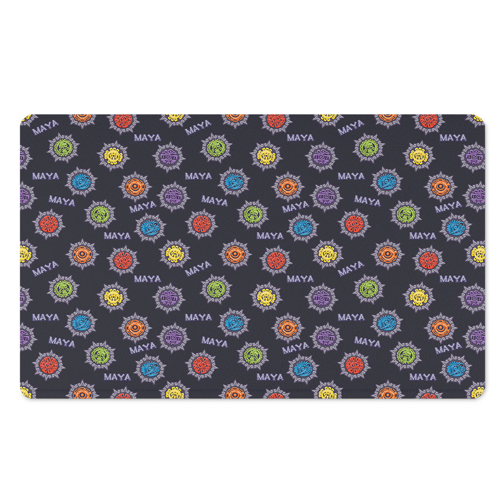 Colorful Maya Pattern Print Polyester Doormat