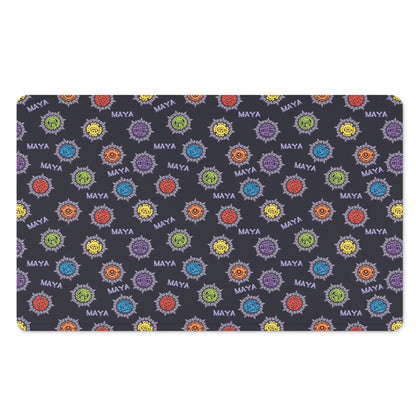 Colorful Maya Pattern Print Polyester Doormat