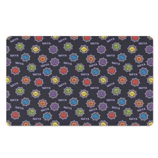 Colorful Maya Pattern Print Polyester Doormat