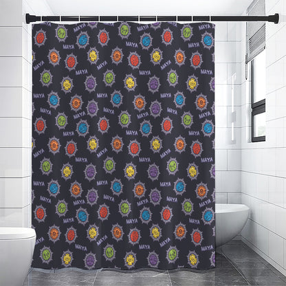 Colorful Maya Pattern Print Premium Shower Curtain