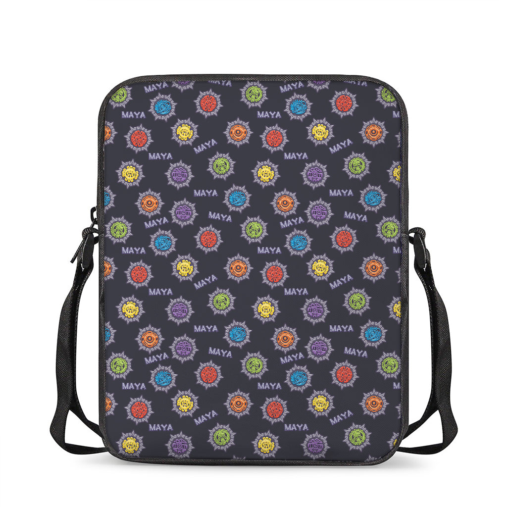Colorful Maya Pattern Print Rectangular Crossbody Bag
