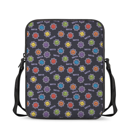 Colorful Maya Pattern Print Rectangular Crossbody Bag