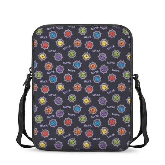 Colorful Maya Pattern Print Rectangular Crossbody Bag