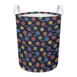 Colorful Maya Pattern Print Round Laundry Basket