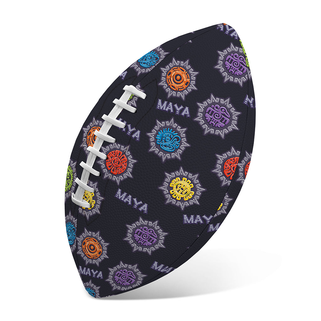 Colorful Maya Pattern Print Rugby Ball