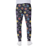 Colorful Maya Pattern Print Scuba Joggers
