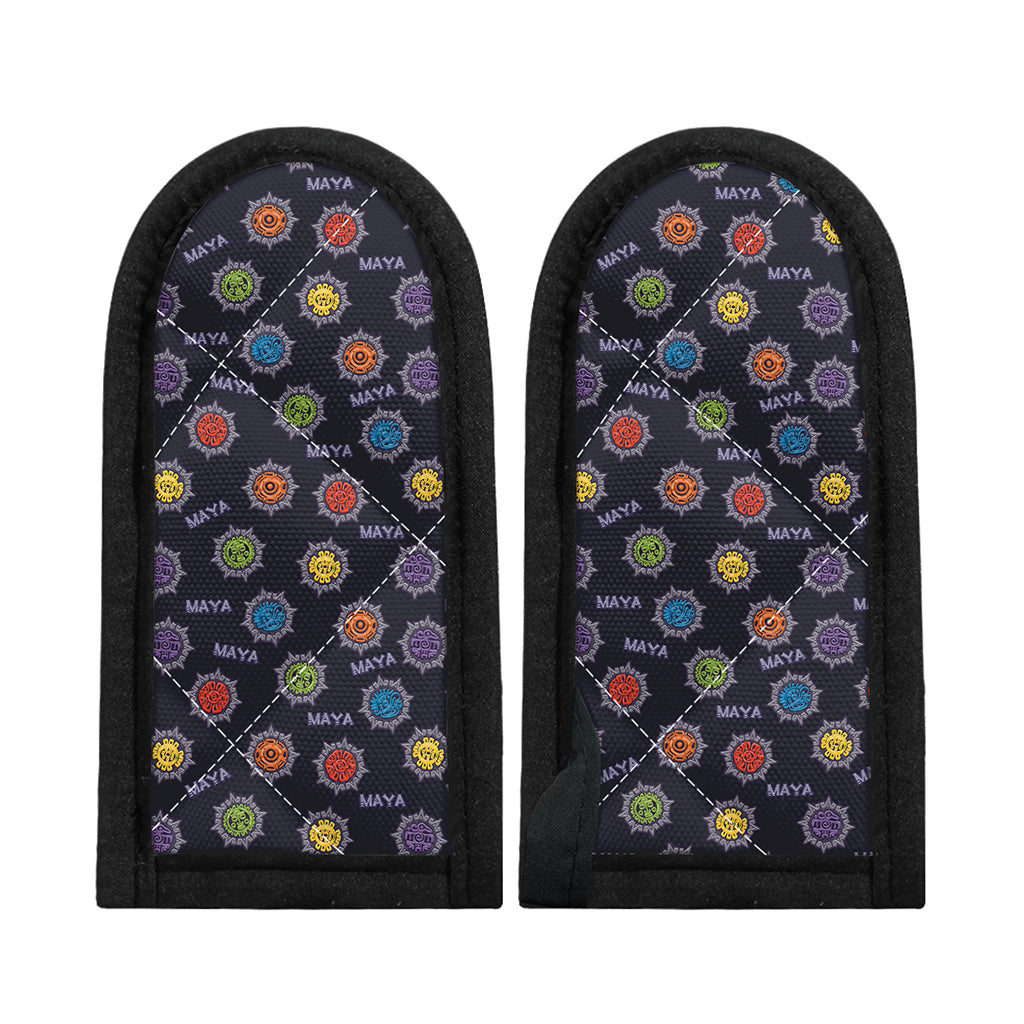 Colorful Maya Pattern Print Skillet Handle Cover
