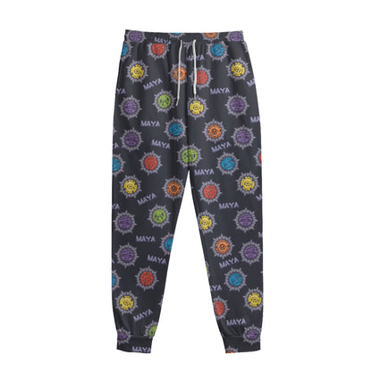 Colorful Maya Pattern Print Sweatpants