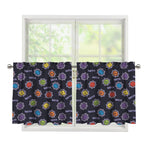 Colorful Maya Pattern Print Tier Curtains