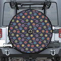 Colorful Maya Pattern Print Tire Cover With Camera Hole