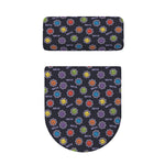 Colorful Maya Pattern Print Toilet Lid And Tank Cover Set