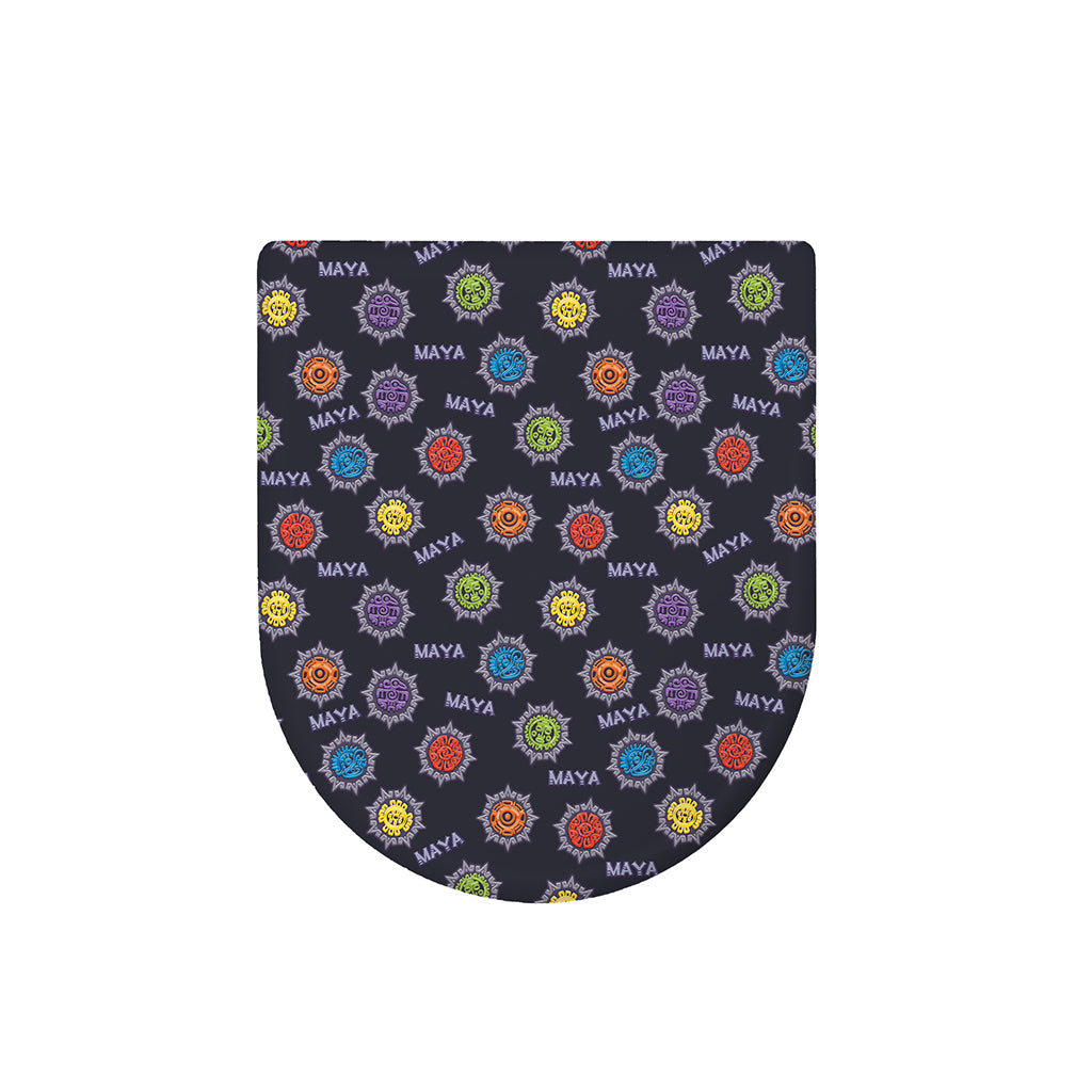 Colorful Maya Pattern Print Toilet Lid Cover