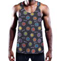 Colorful Maya Pattern Print Men's Workout Tank Top