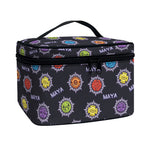 Colorful Maya Pattern Print Travel Makeup Bag