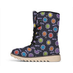 Colorful Maya Pattern Print Winter Boots