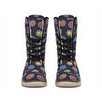 Colorful Maya Pattern Print Winter Boots