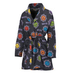 Colorful Maya Pattern Print Women's Bathrobe