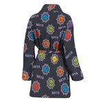 Colorful Maya Pattern Print Women's Bathrobe