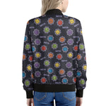 Colorful Maya Pattern Print Women's Bomber Jacket