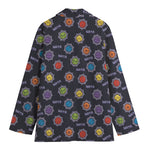 Colorful Maya Pattern Print Women's Cotton Blazer