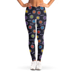 Colorful Maya Pattern Print Women's Leggings