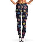 Colorful Maya Pattern Print Women's Leggings