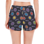 Colorful Maya Pattern Print Women's Split Running Shorts