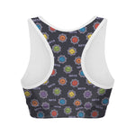 Colorful Maya Pattern Print Women's Sports Bra