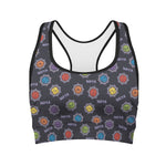 Colorful Maya Pattern Print Women's Sports Bra