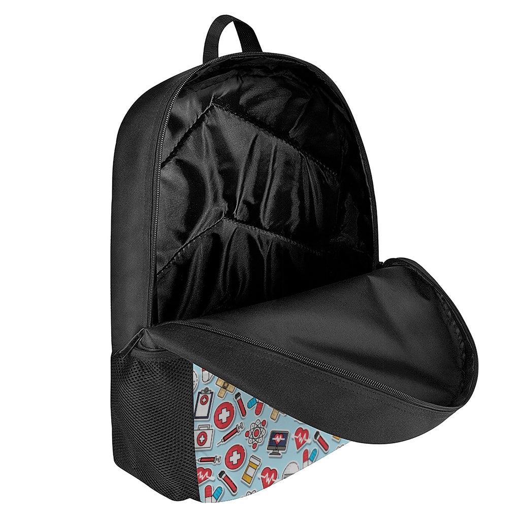 Colorful Medical Pattern Print 17 Inch Backpack