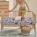 Colorful Medical Pattern Print Baby Crib Sheet