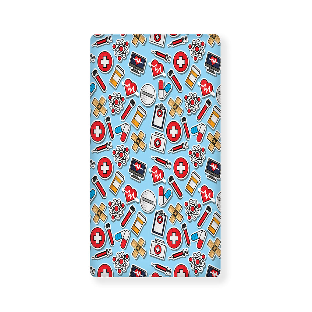 Colorful Medical Pattern Print Baby Crib Sheet