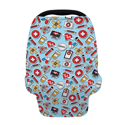 Colorful Medical Pattern Print Baby Seat Cover